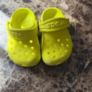 CROCS Kids Bright Yellow Slippers